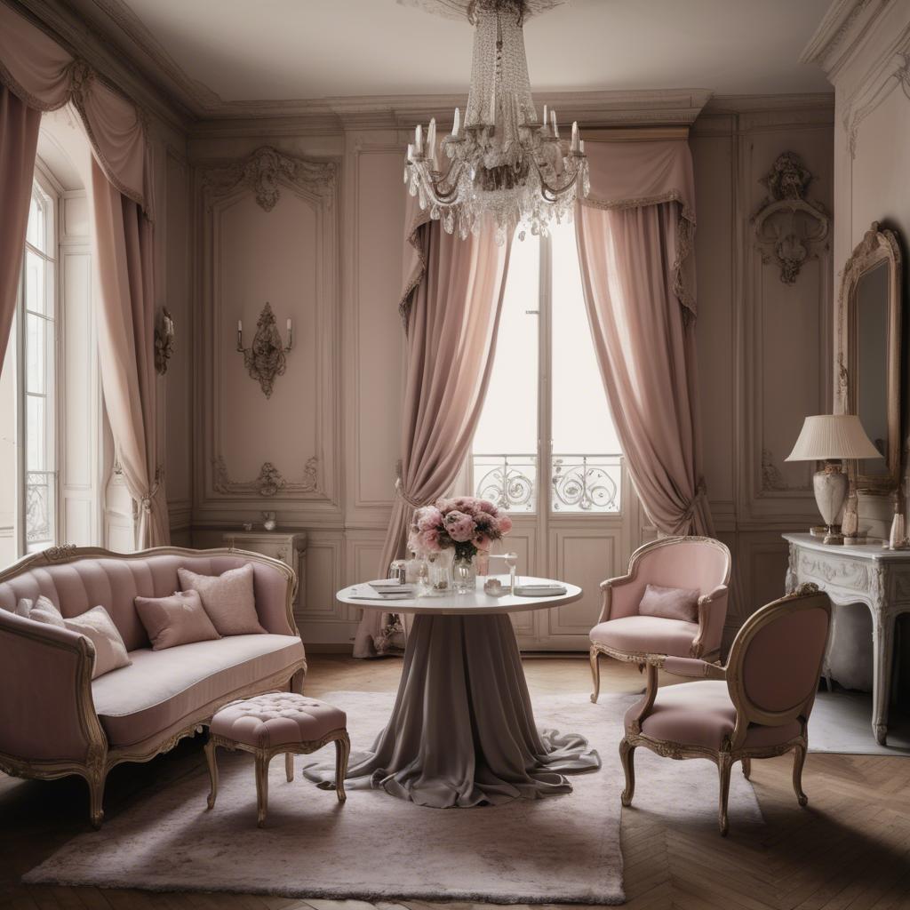 A stunning image of french glamour in romantic tones.