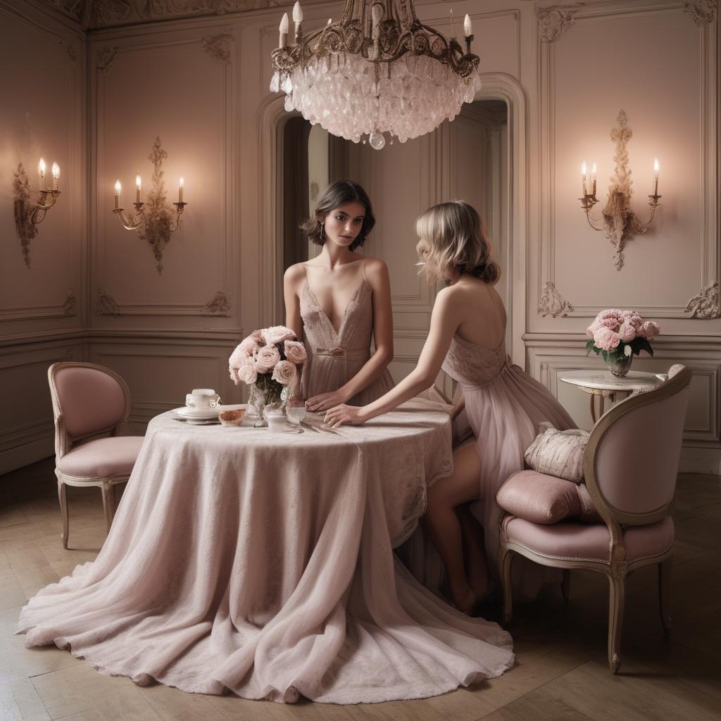 A stunning image of french glamour in romantic tones.