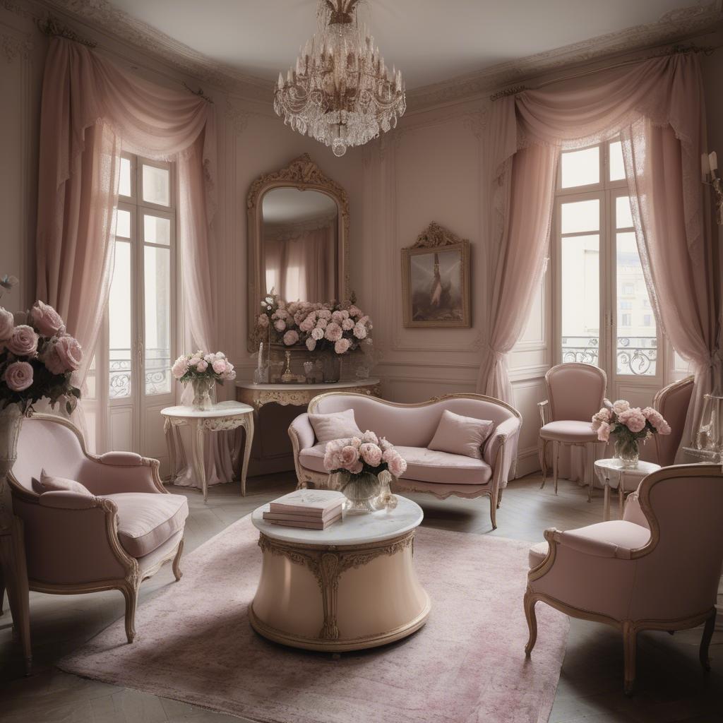 A stunning image of french glamour in romantic tones.