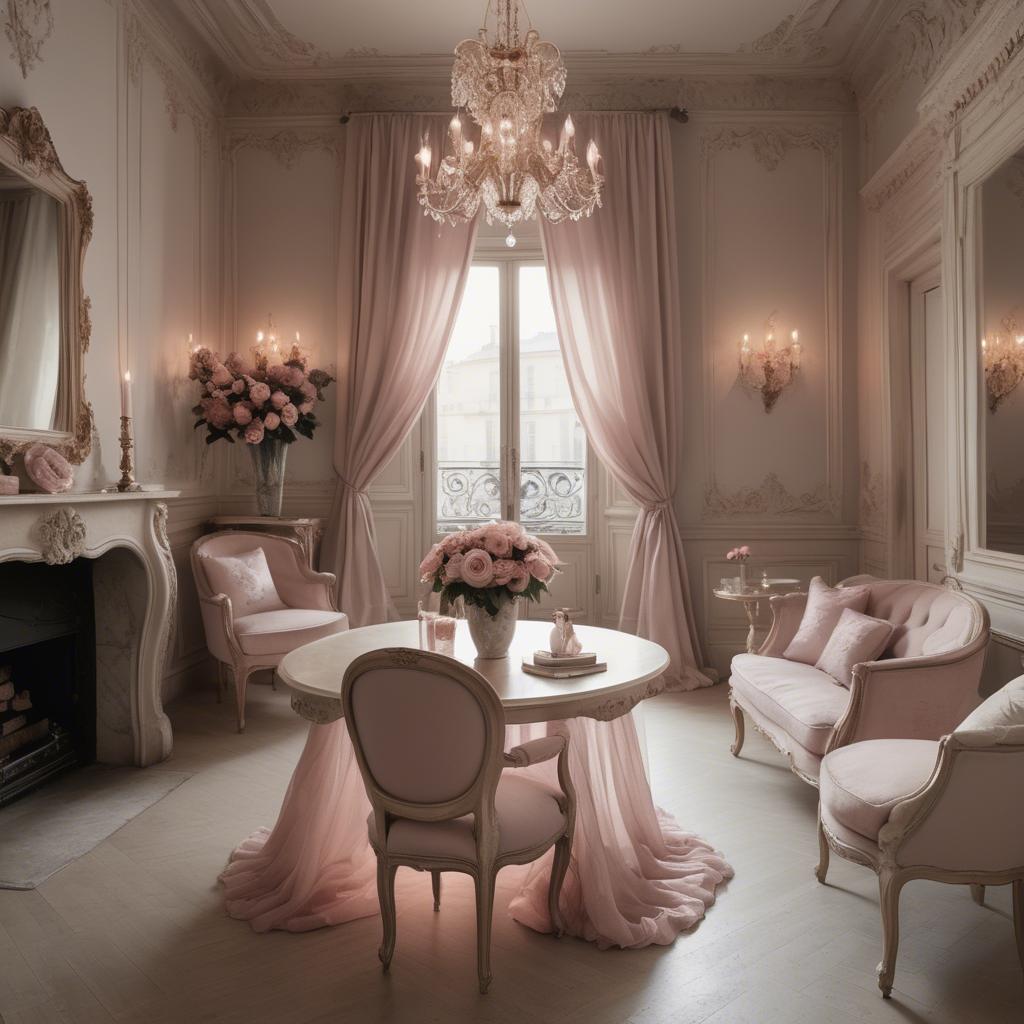 A stunning image of french glamour in romantic tones.