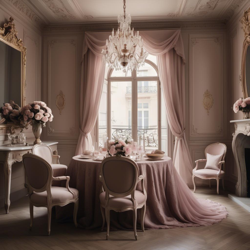 A stunning image of french glamour in romantic tones.