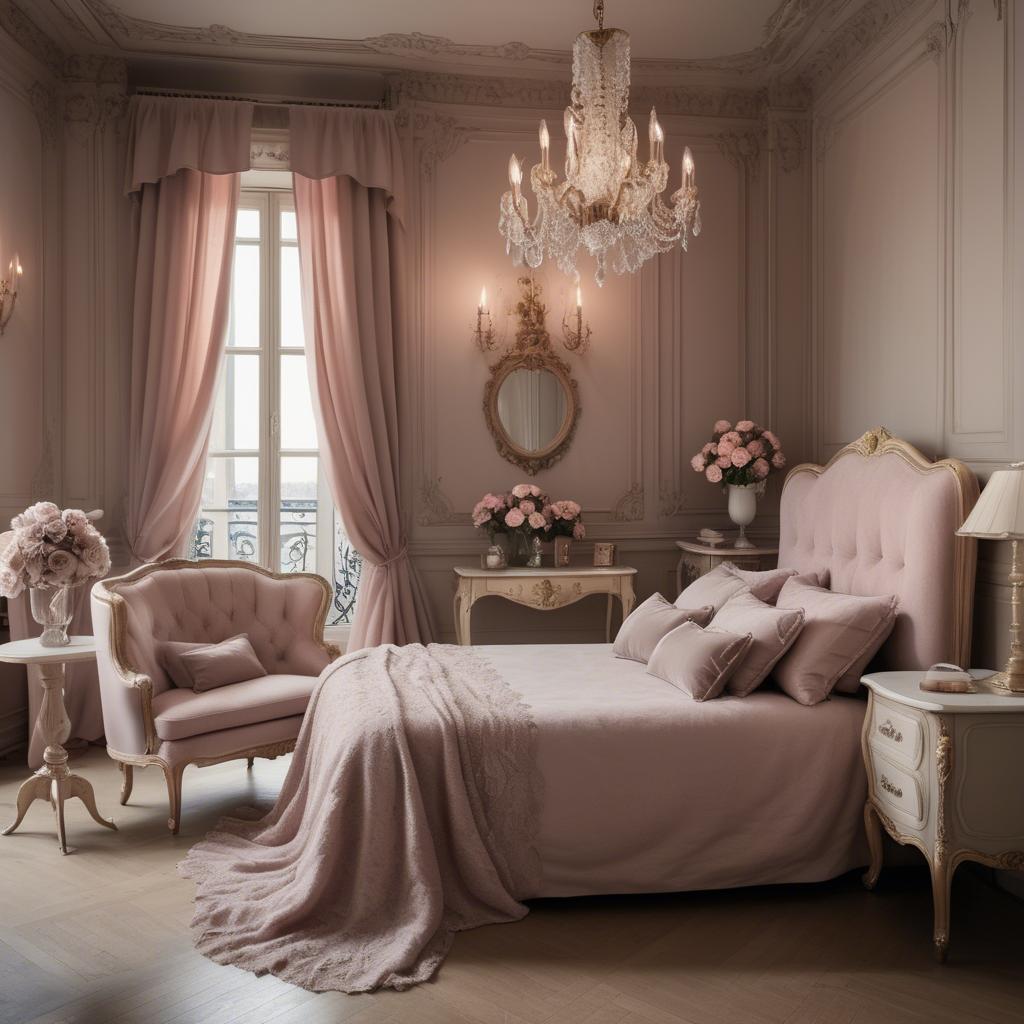 A stunning image of french glamour in romantic tones.