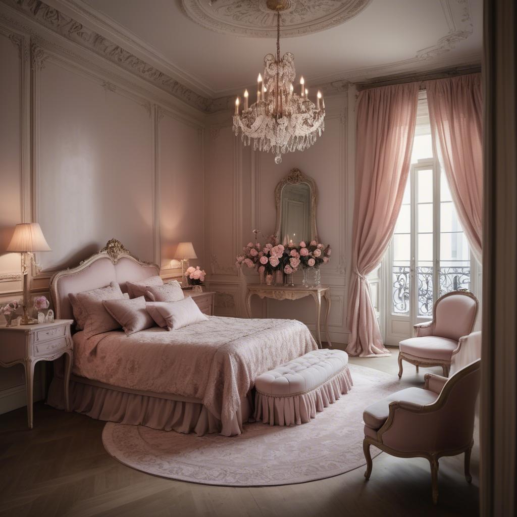A stunning image of french glamour in romantic tones.