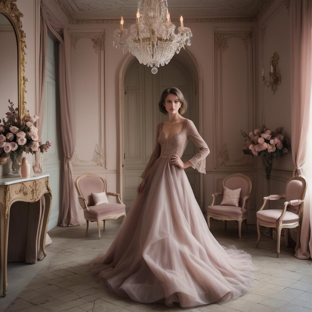 A stunning image of french glamour in romantic tones.