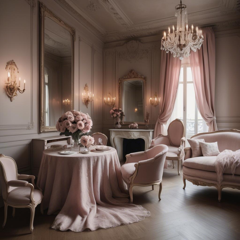 A stunning image of french glamour in romantic tones.