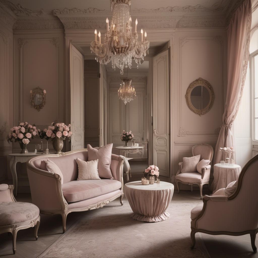 A stunning image of french glamour in romantic tones.
