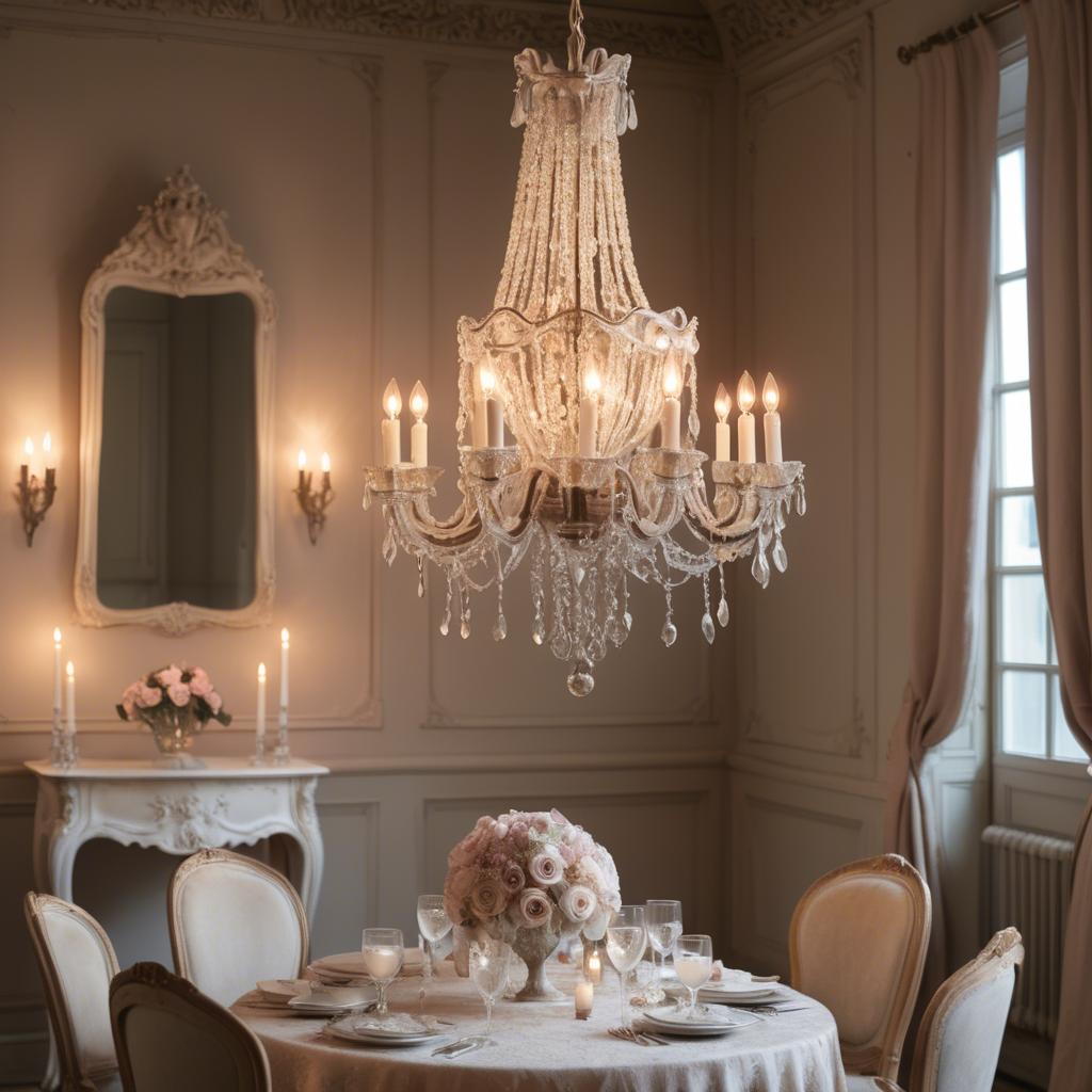 A stunning image of french glamour with vintage romantic lighting.