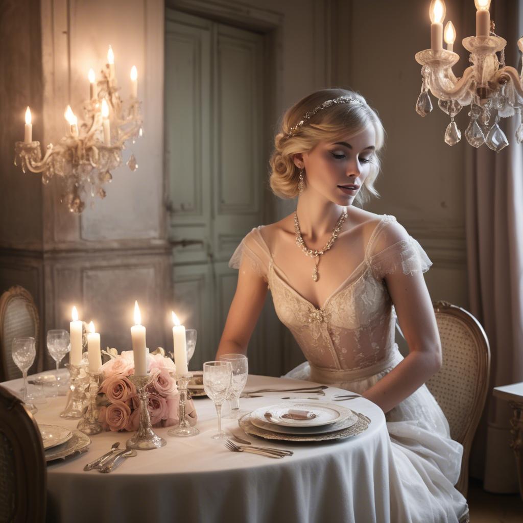 A stunning image of french glamour with vintage romantic lighting.