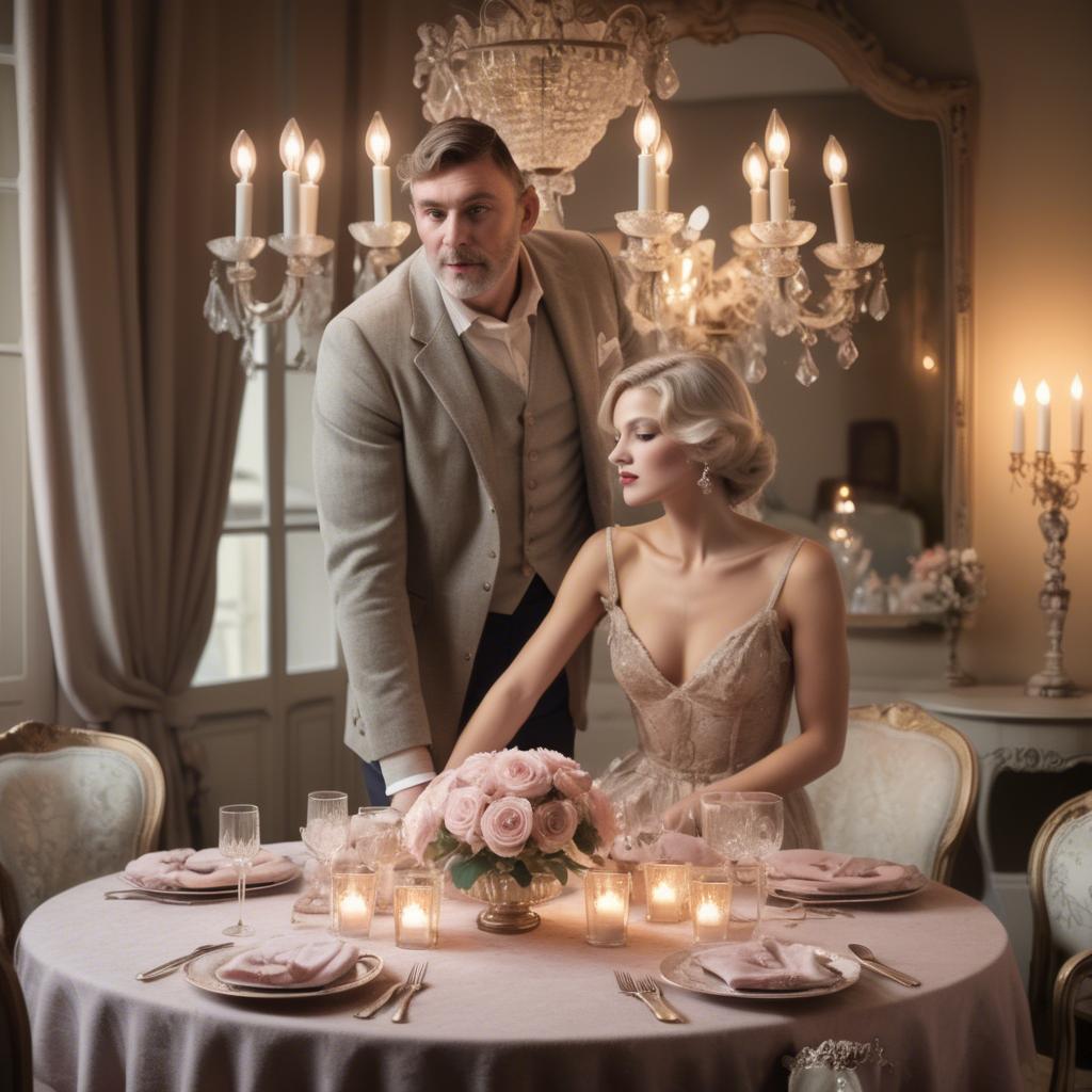 A stunning image of french glamour with vintage romantic lighting.