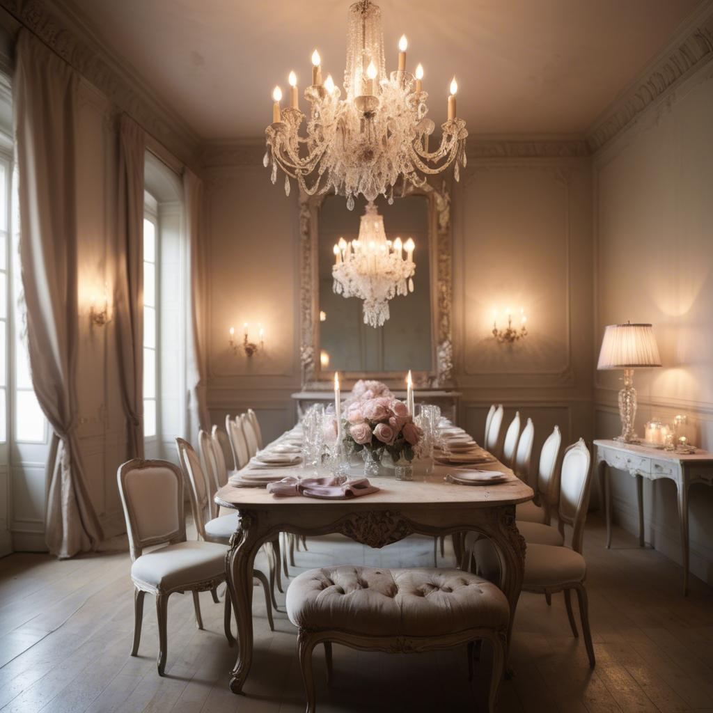A stunning image of french glamour with vintage romantic lighting.