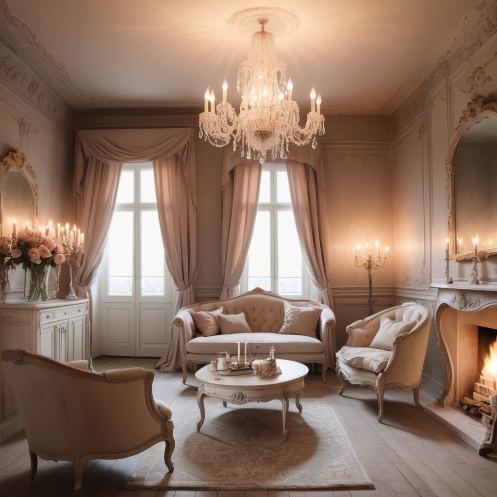 A stunning image of french glamour with vintage romantic lighting.