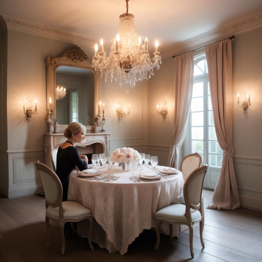 A stunning image of french glamour with vintage romantic lighting.