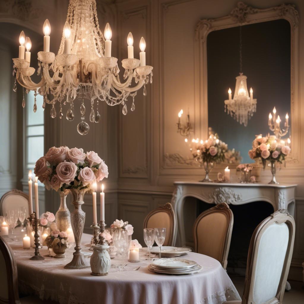 A stunning image of french glamour with vintage romantic lighting.