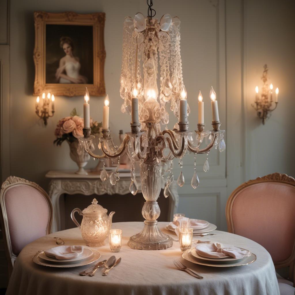 A stunning image of french glamour with vintage romantic lighting.
