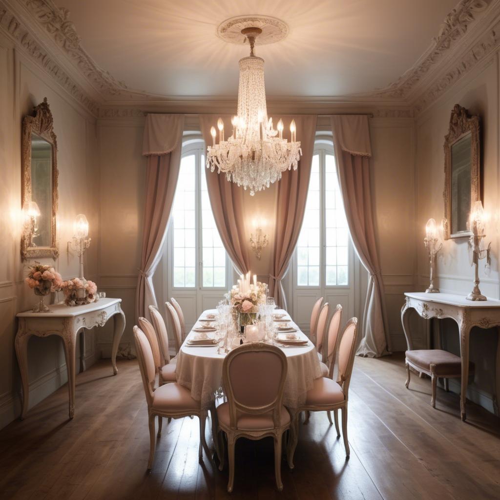 A stunning image of french glamour with vintage romantic lighting.