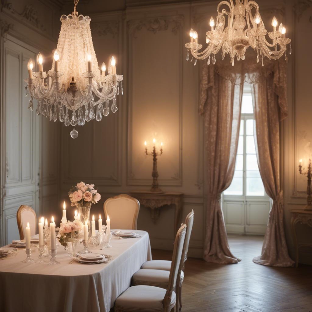 A stunning image of french glamour with vintage romantic lighting.