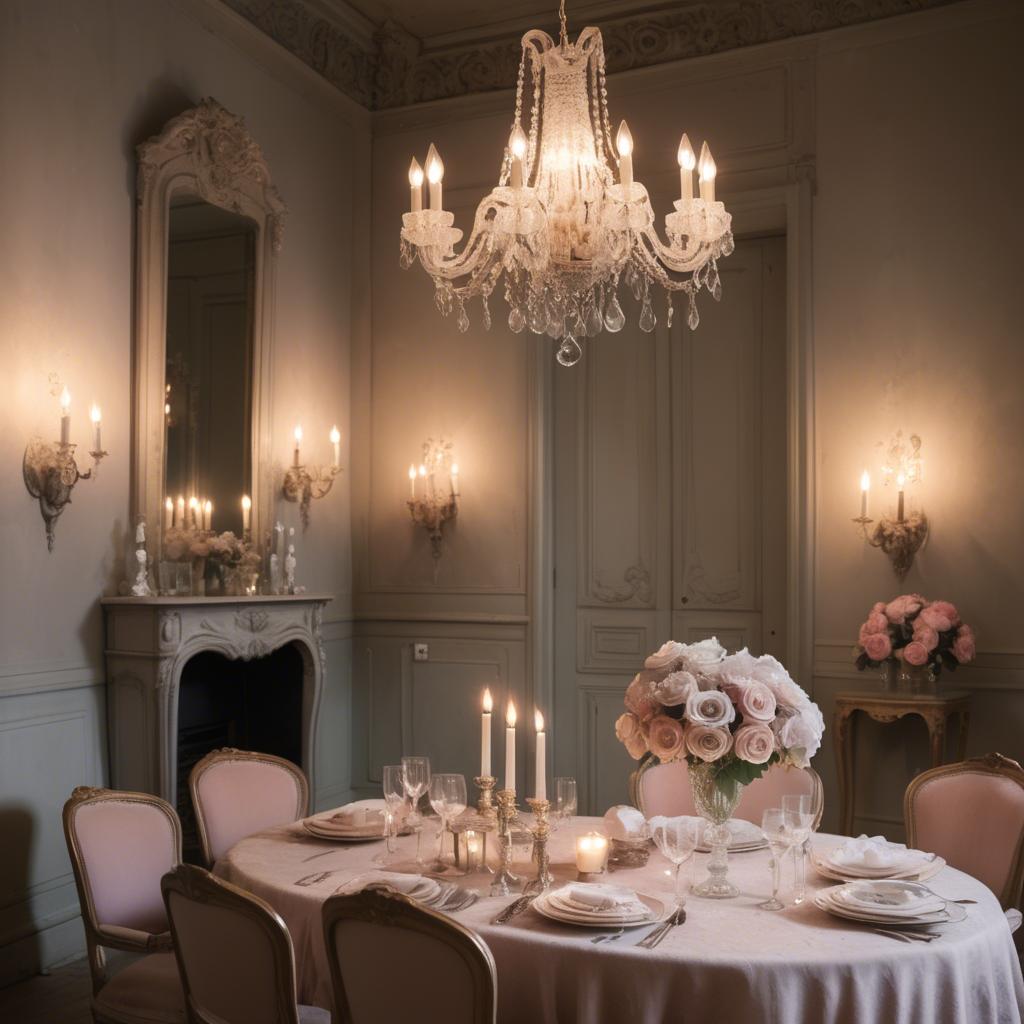 A stunning image of french glamour with vintage romantic lighting.