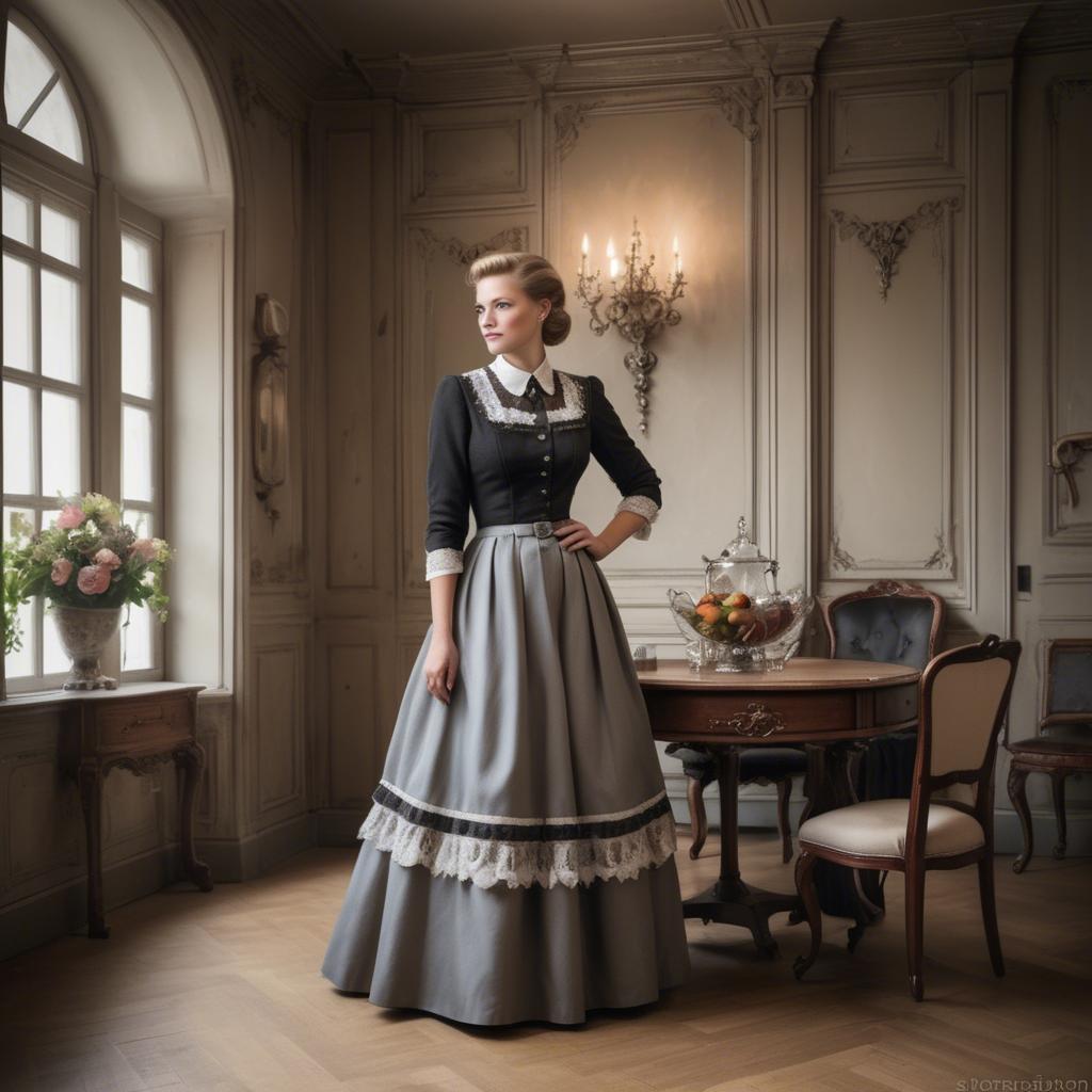 A stunning image of german elegance in vintage settings.