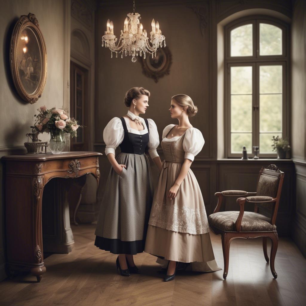 A stunning image of german elegance in vintage settings.