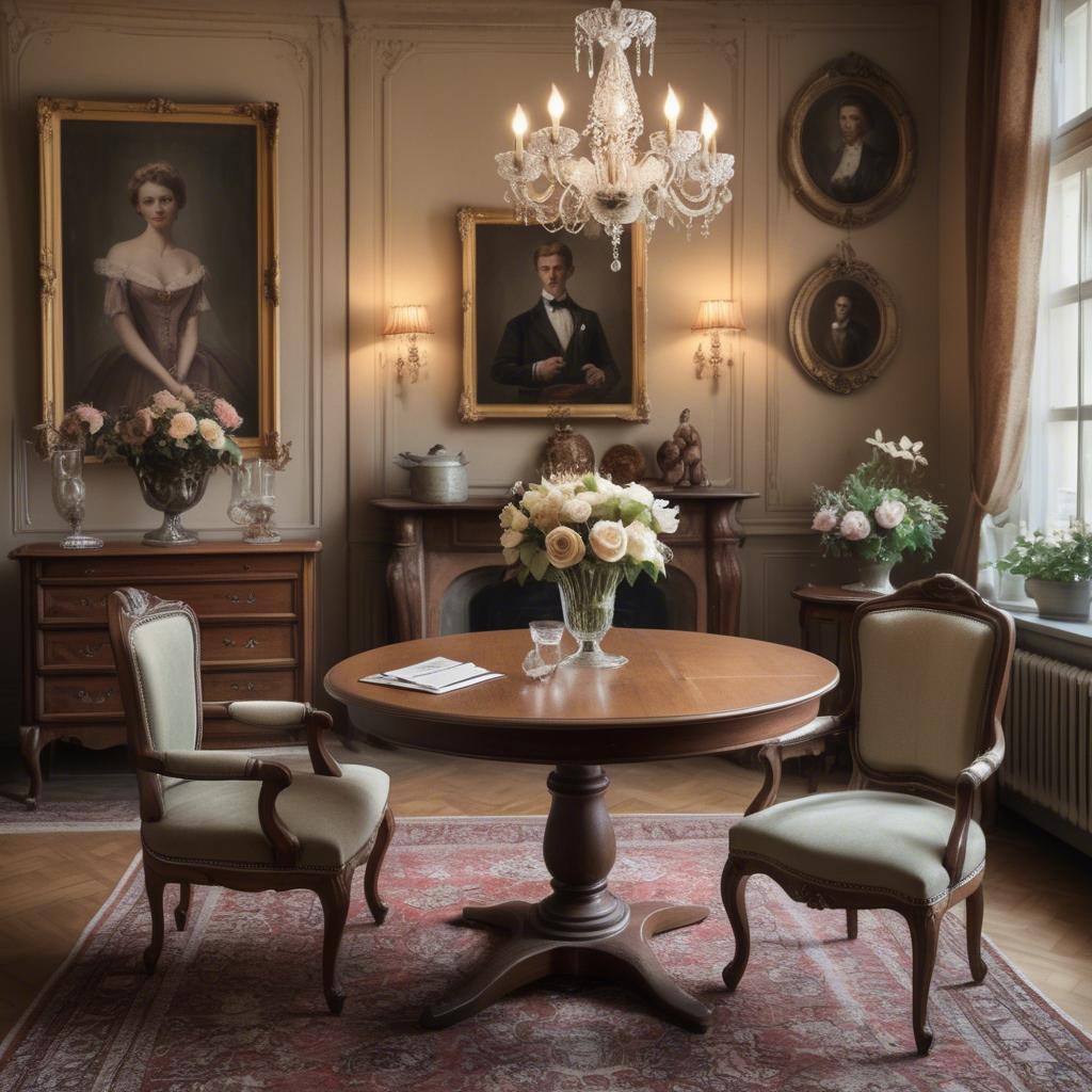 A stunning image of german elegance in vintage settings.