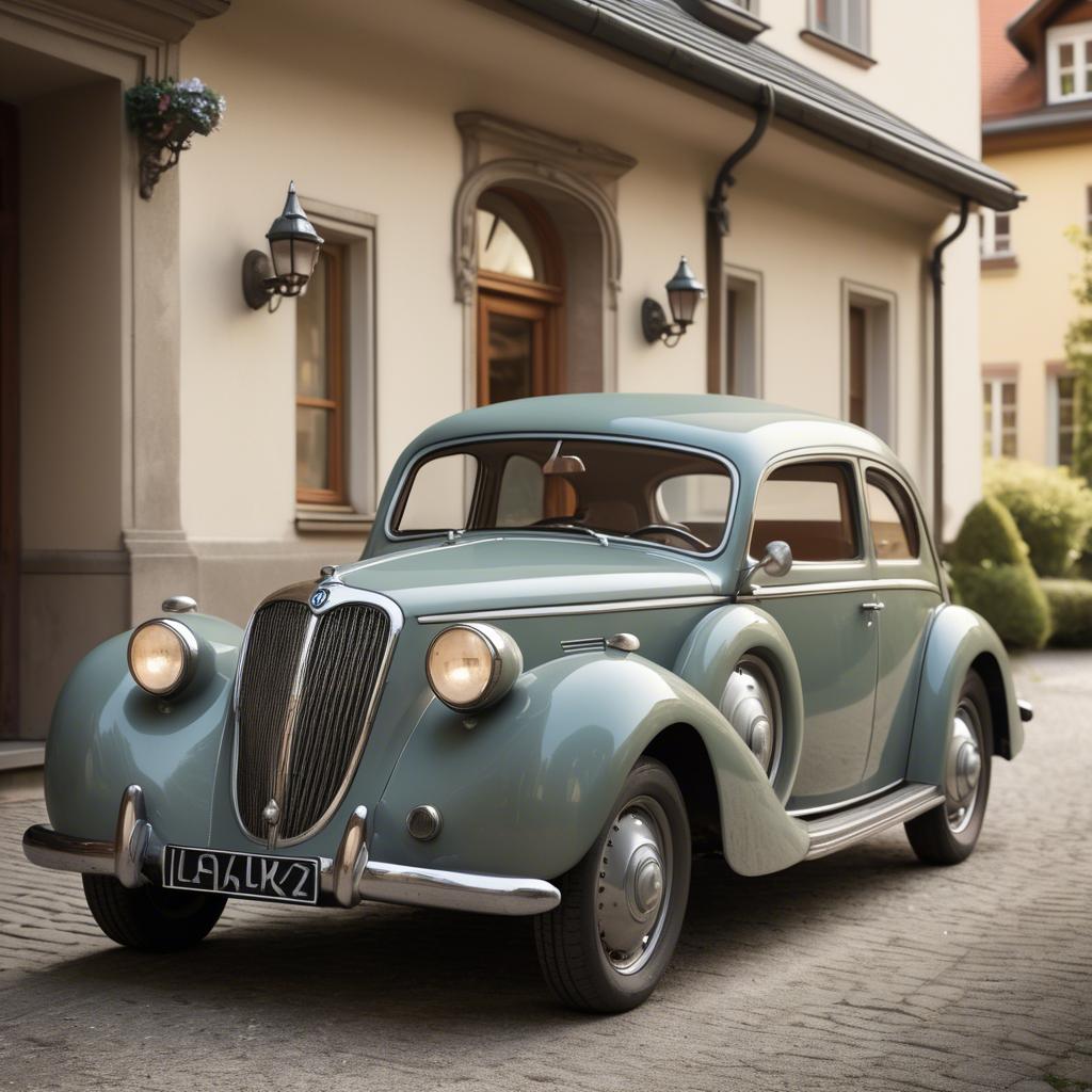 A stunning image of german elegance in vintage settings.