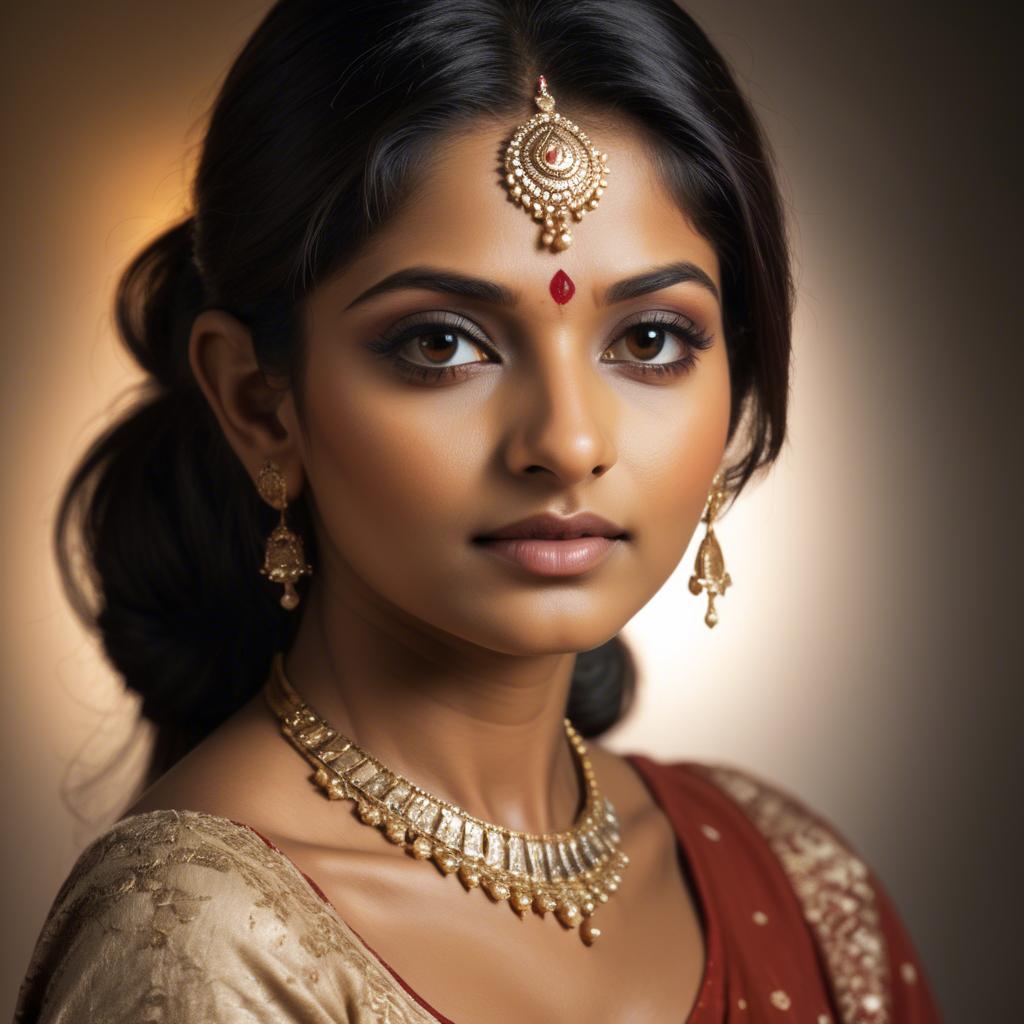 A stunning image of indian beauty in warm lighting.