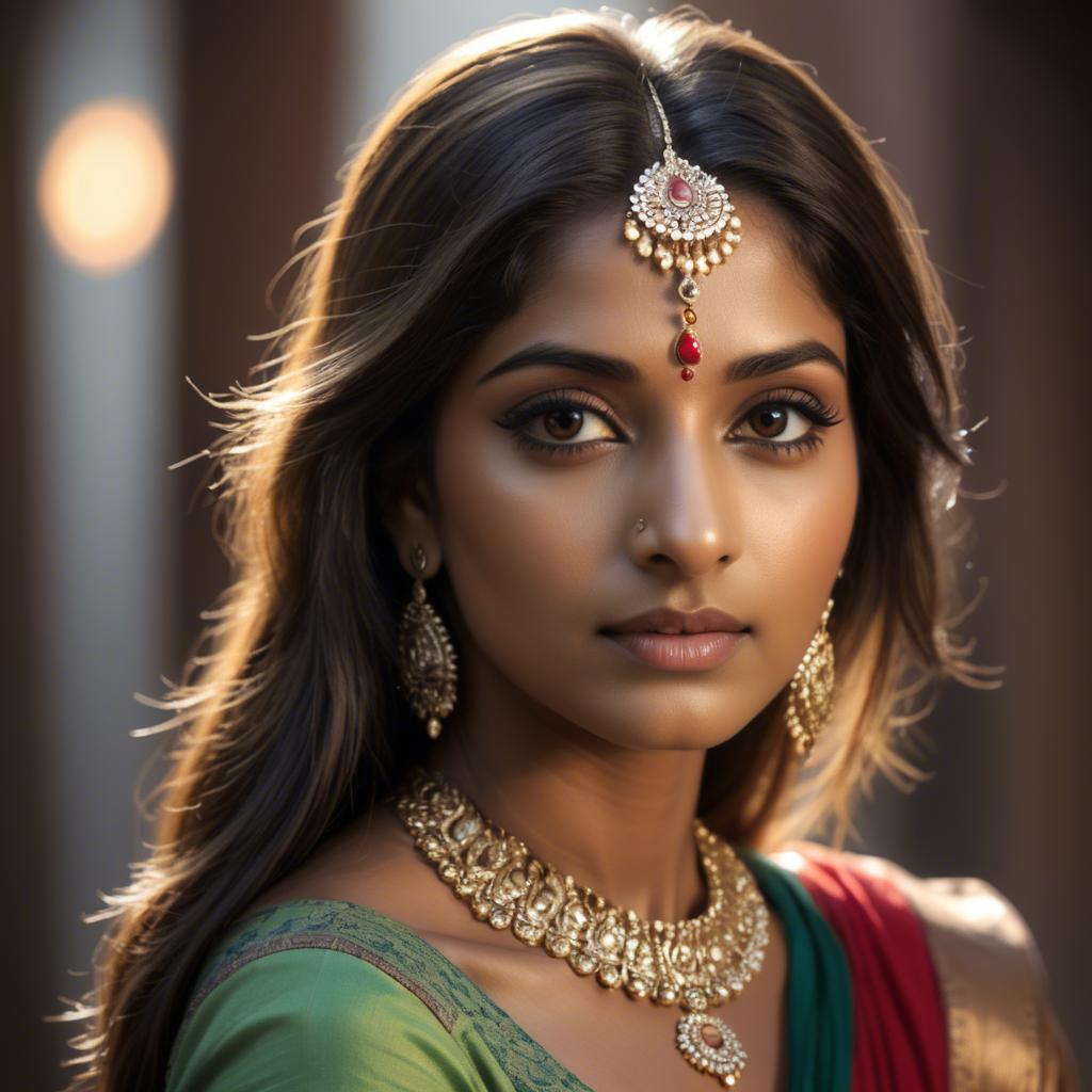 A stunning image of indian beauty in warm lighting.