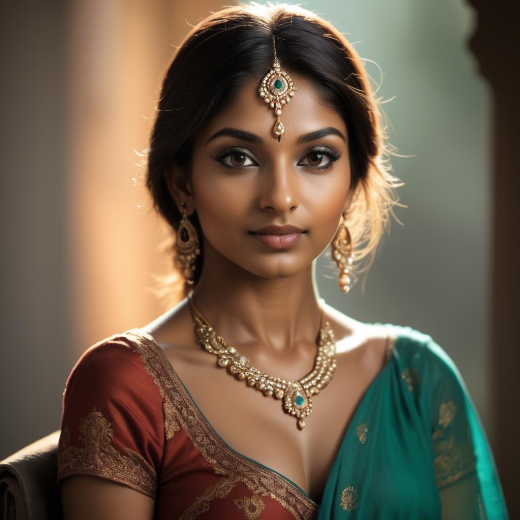 A stunning image of indian beauty in warm lighting.