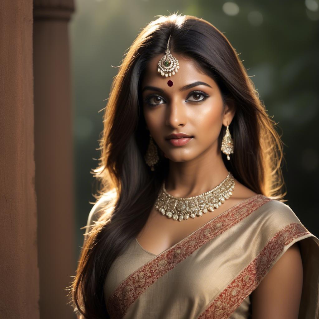 A stunning image of indian beauty in warm lighting.