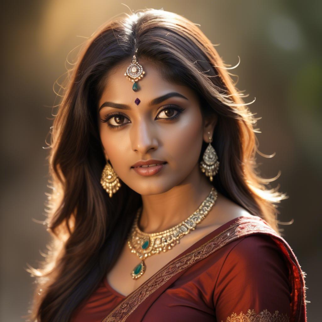 A stunning image of indian beauty in warm lighting.