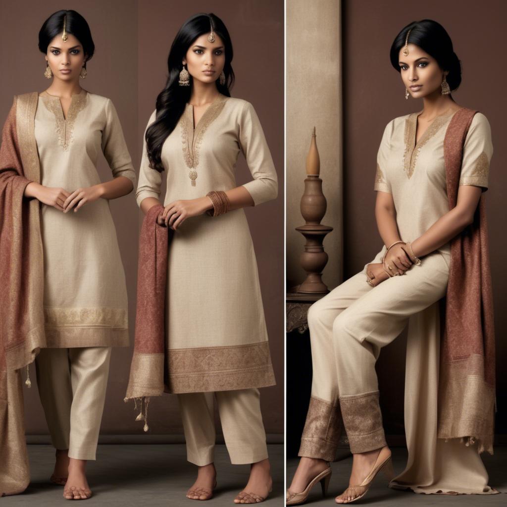 A stunning image of indian elegance in natural fabrics.