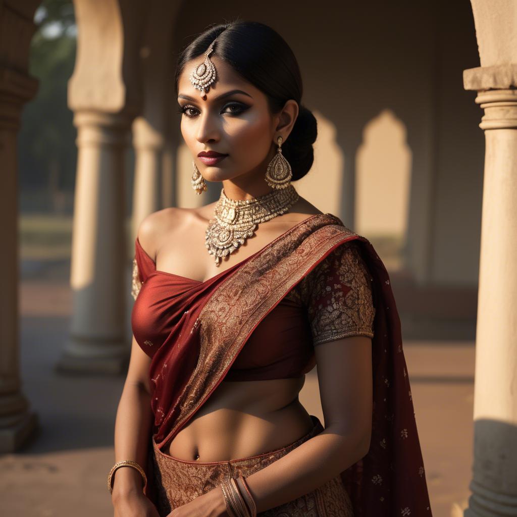 A stunning image of indian glamour in warm shadows.