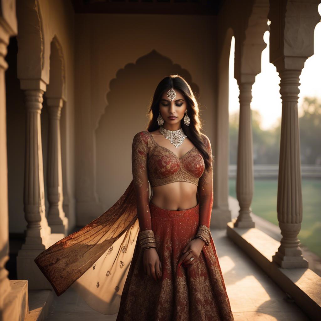 A stunning image of indian glamour in warm shadows.
