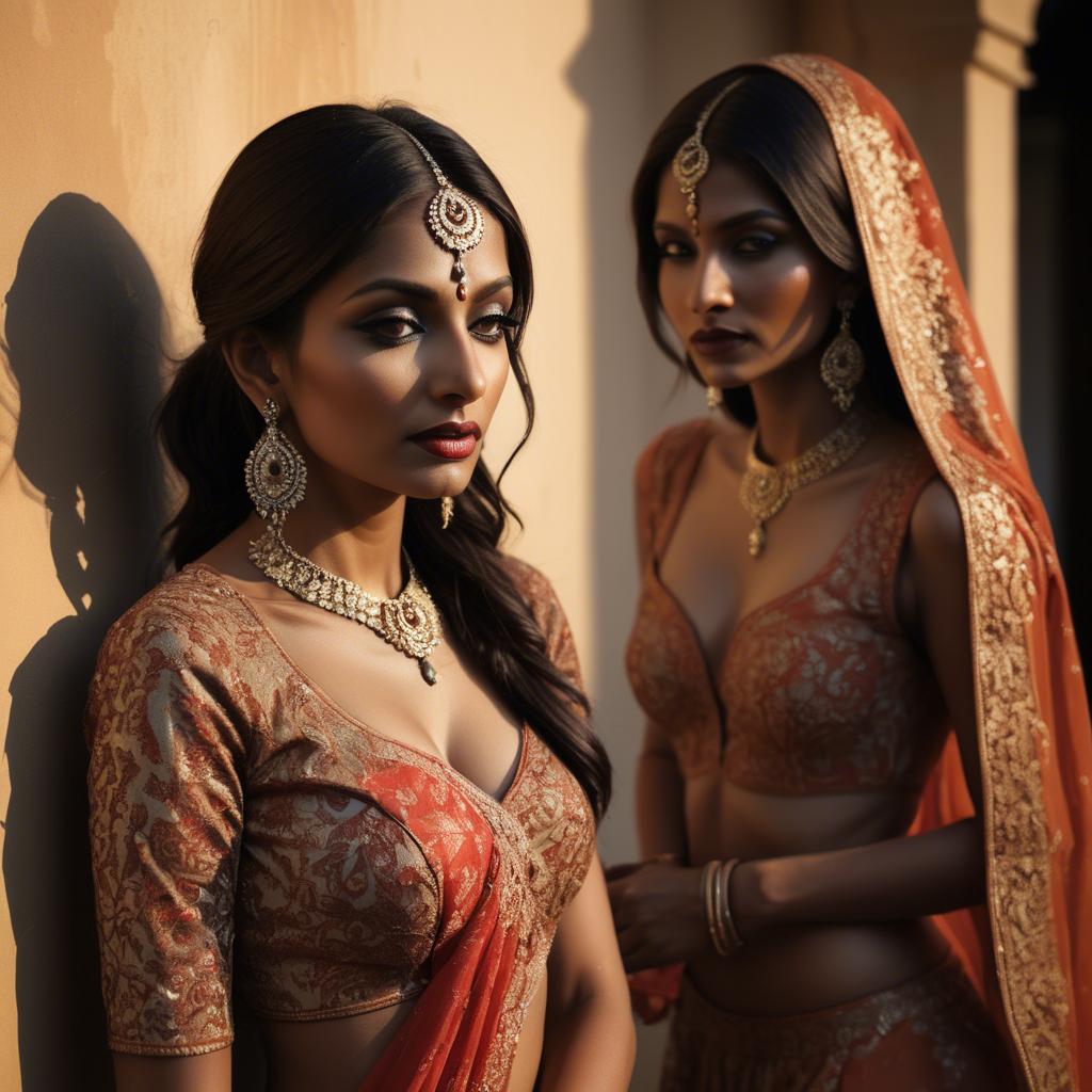 A stunning image of indian glamour in warm shadows.
