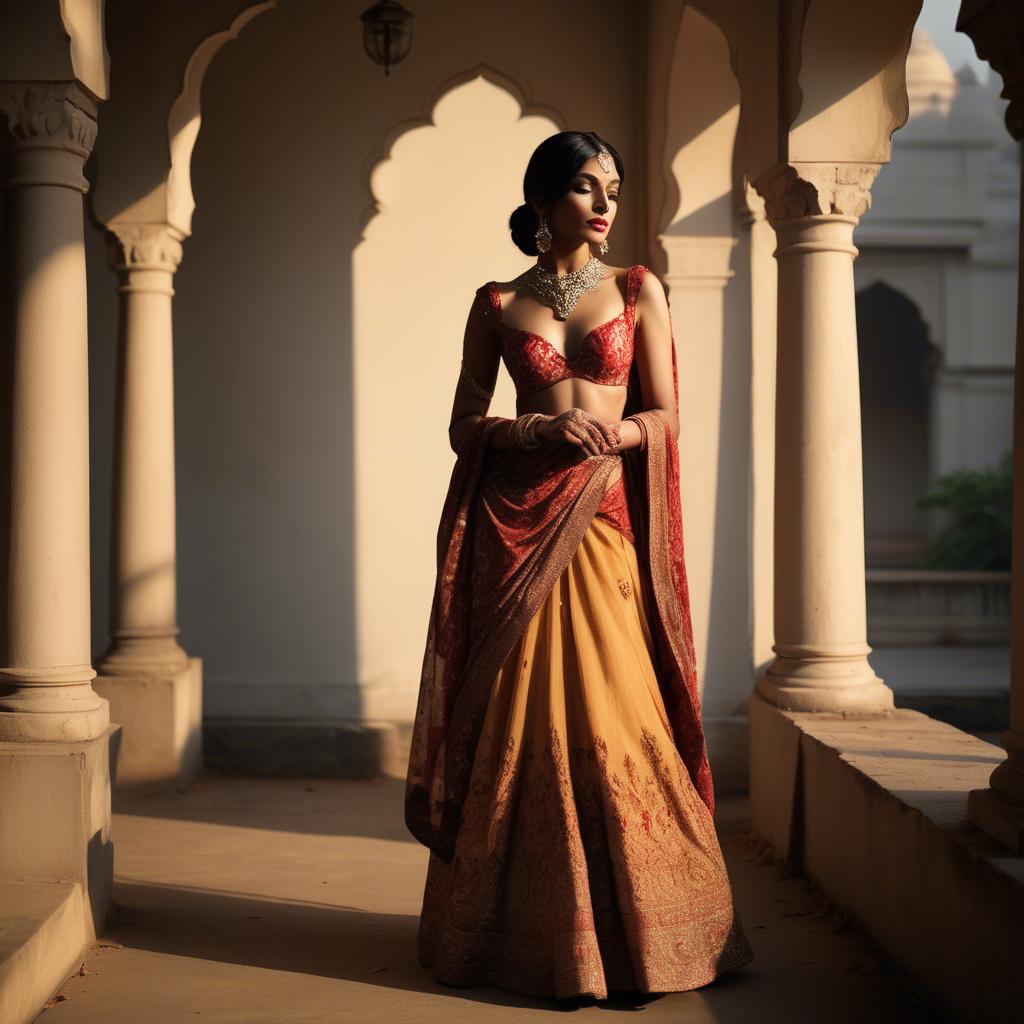 A stunning image of indian glamour in warm shadows.