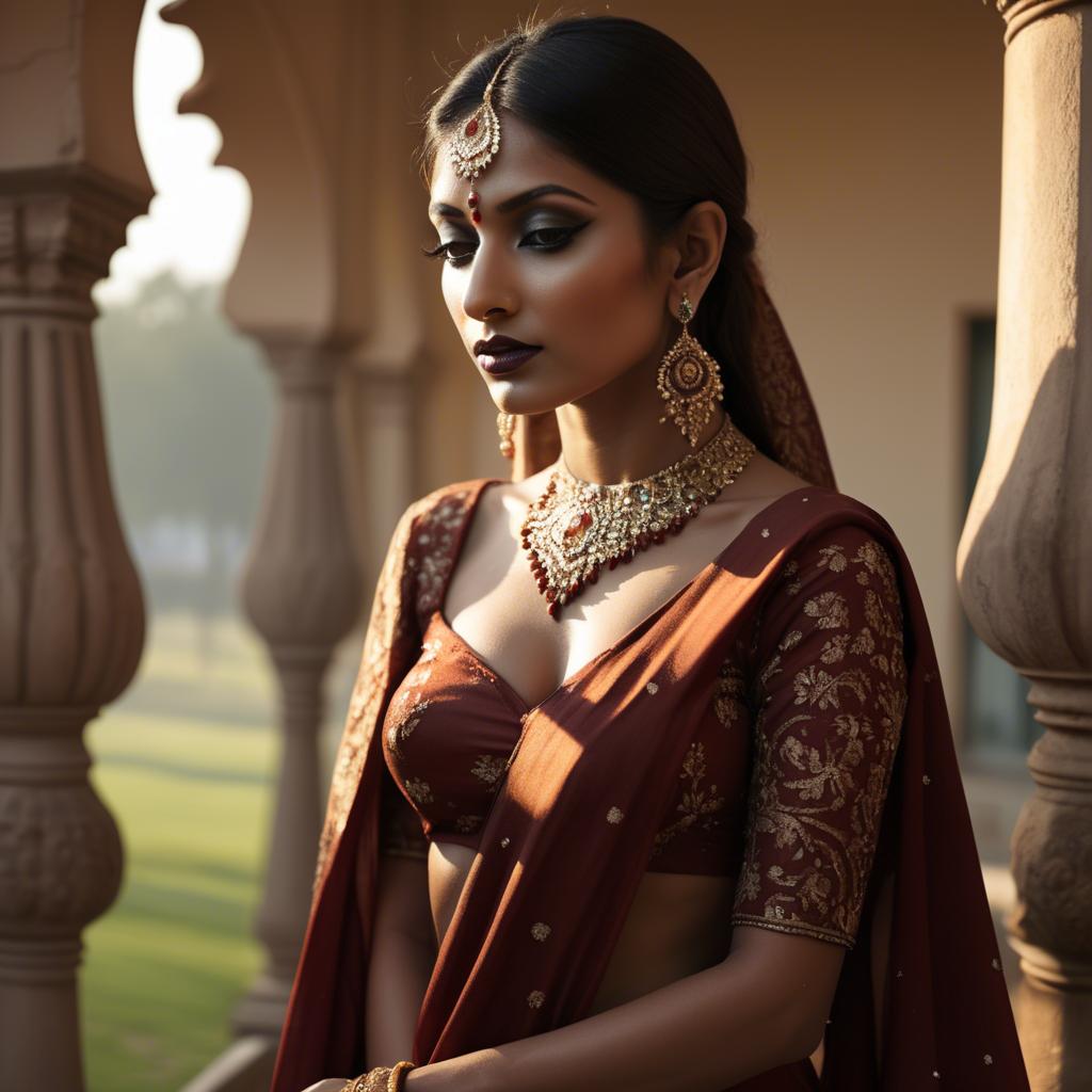 A stunning image of indian glamour in warm shadows.
