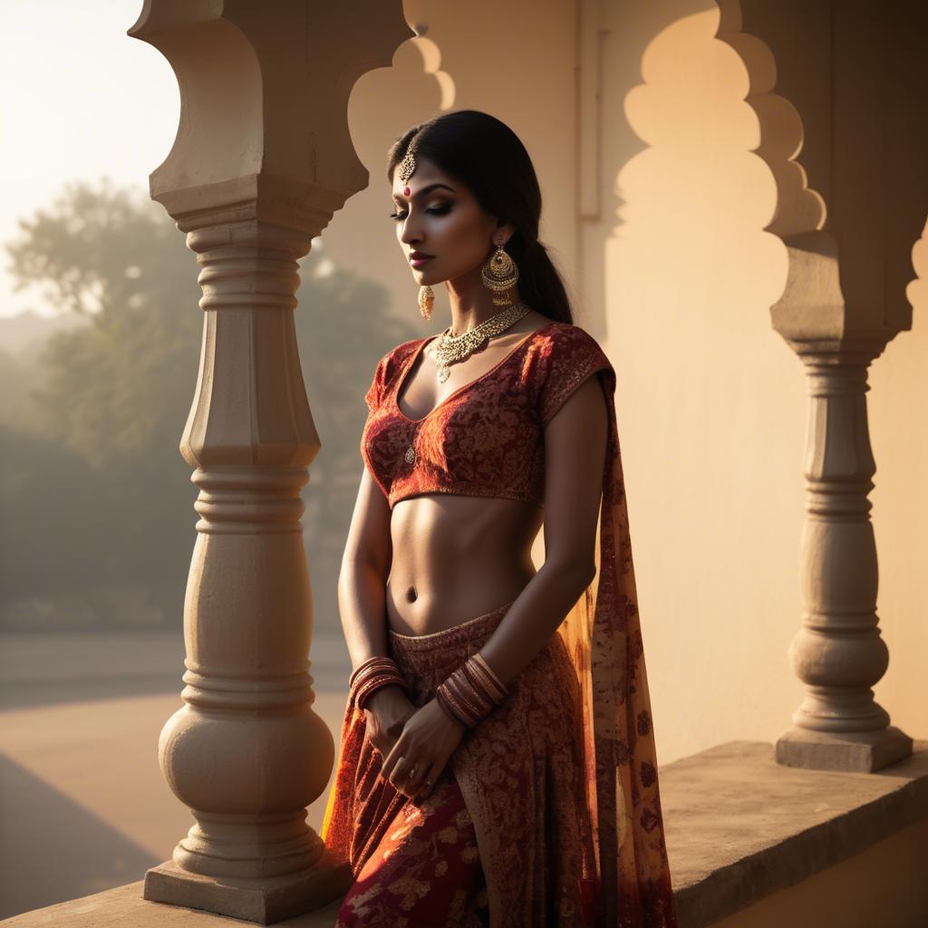 A stunning image of indian glamour in warm shadows.