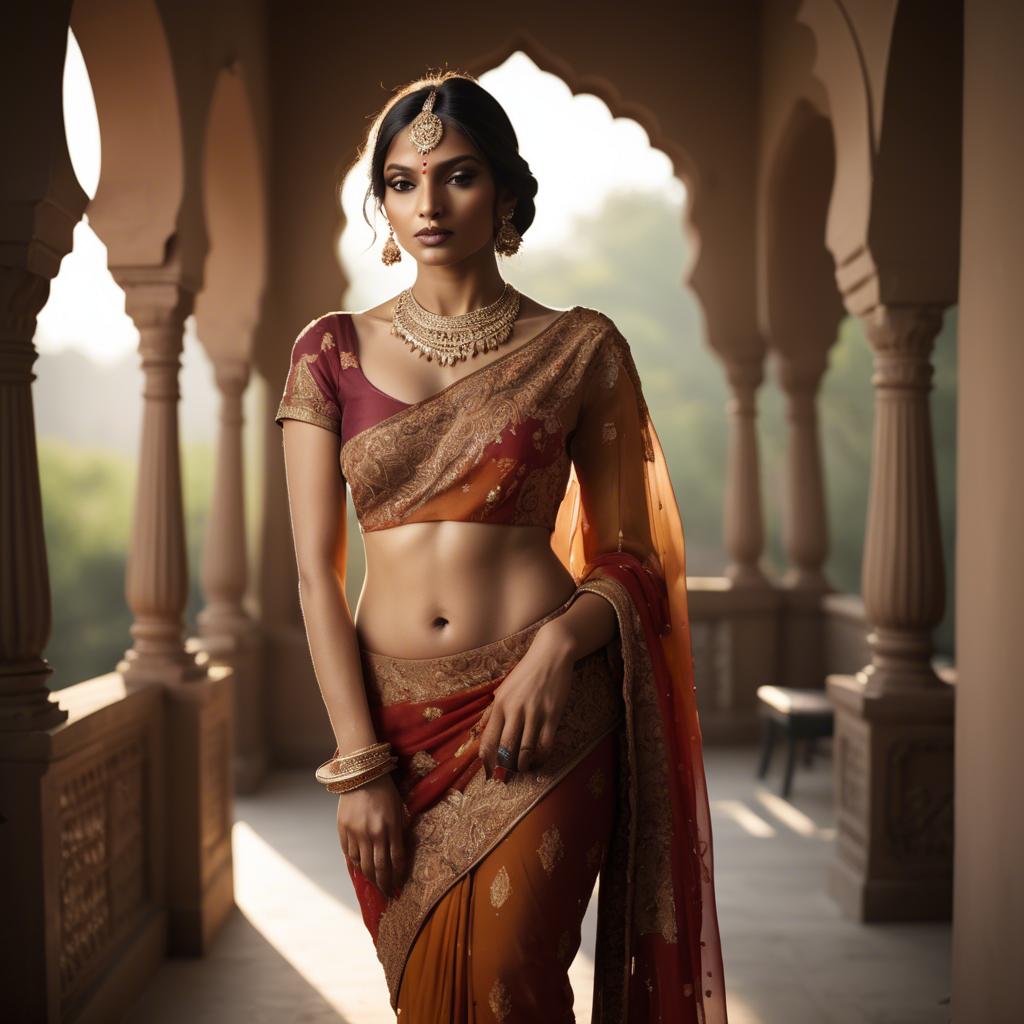 A stunning image of indian glamour in warm shadows.
