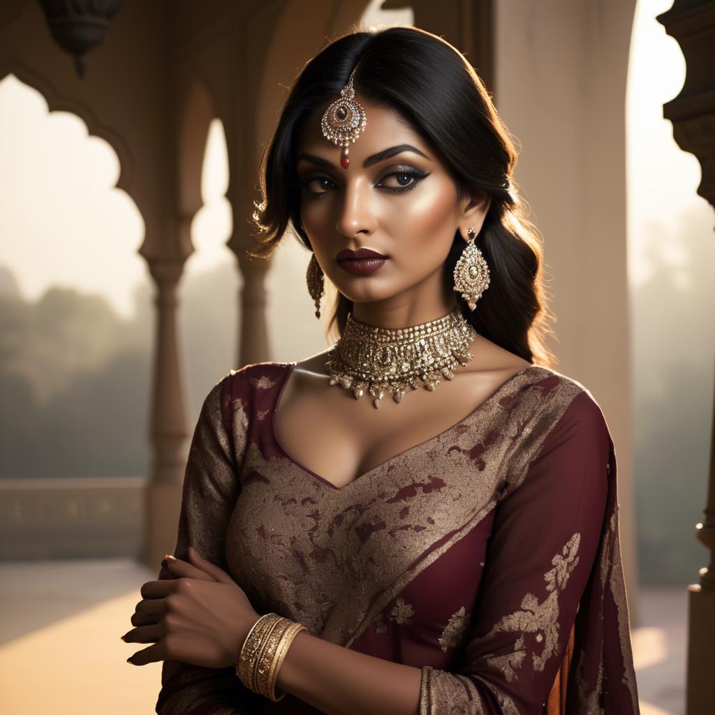 A stunning image of indian glamour in warm shadows.