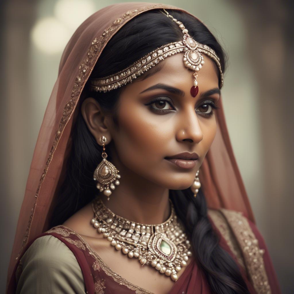 A stunning image of indian woman in romantic tones.