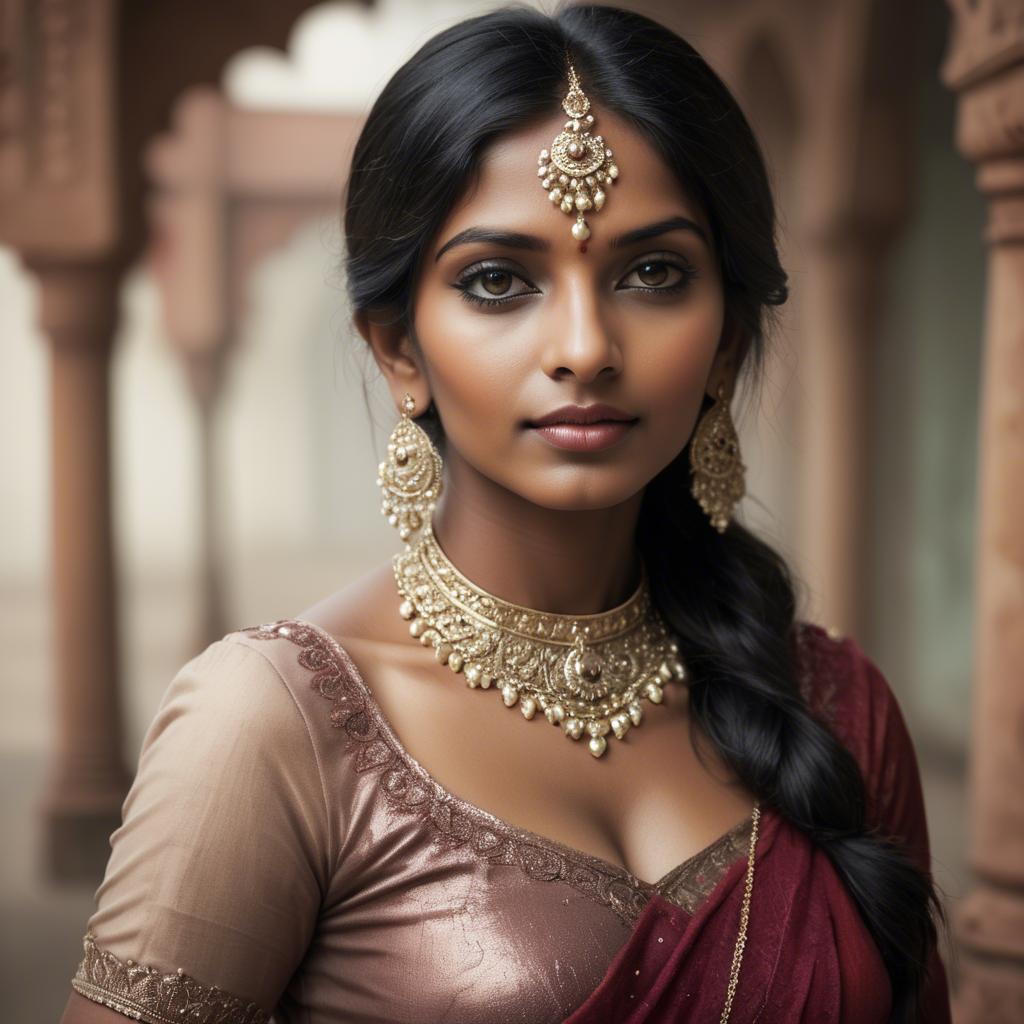 A stunning image of indian woman in romantic tones.