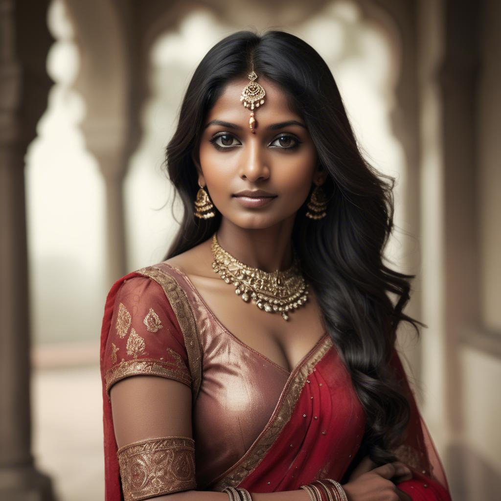 A stunning image of indian woman in romantic tones.