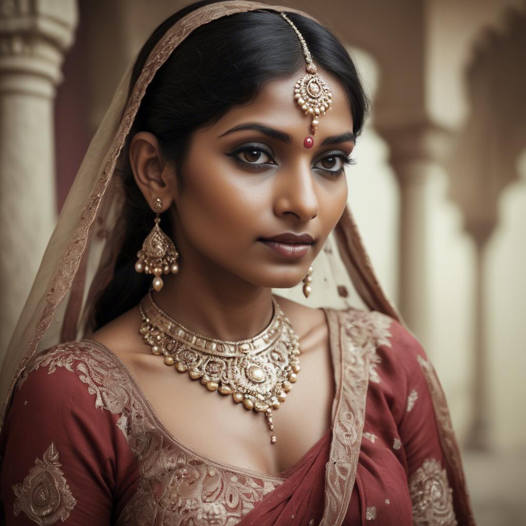 A stunning image of indian woman in romantic tones.