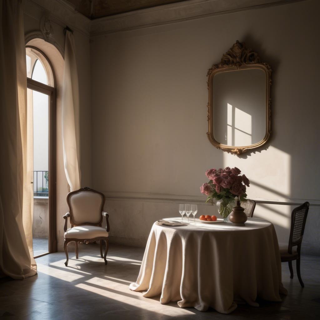 A stunning image of italian elegance in soft shadows.