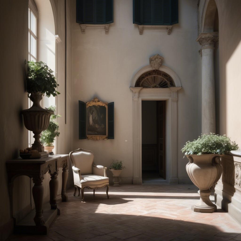 A stunning image of italian elegance in soft shadows.