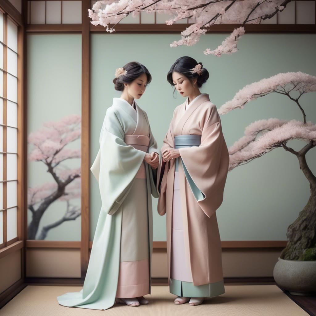 A stunning image of japanese elegance in soft pastel tones.