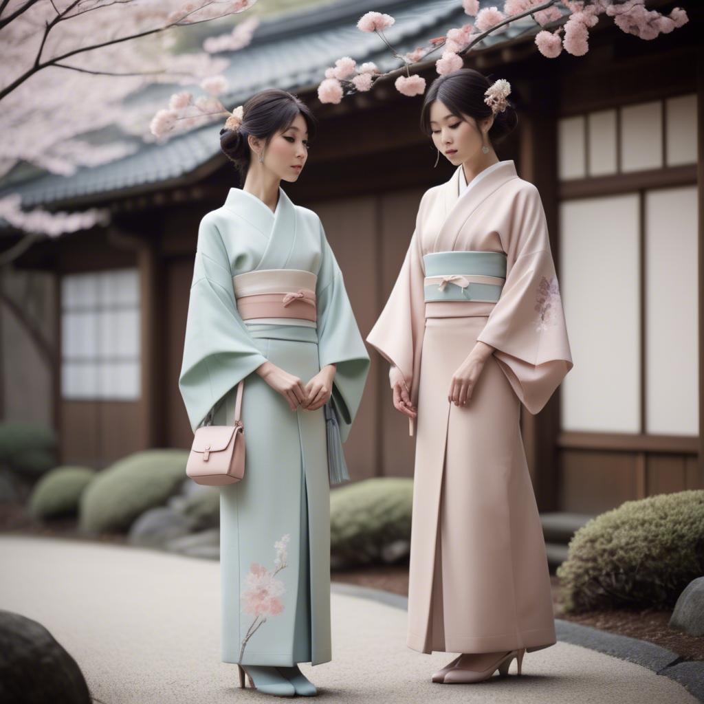 A stunning image of japanese elegance in soft pastel tones.
