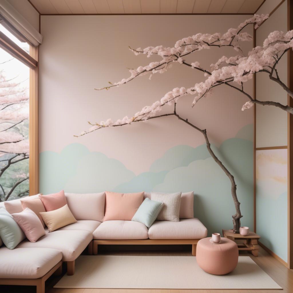 A stunning image of japanese elegance in soft pastel tones.