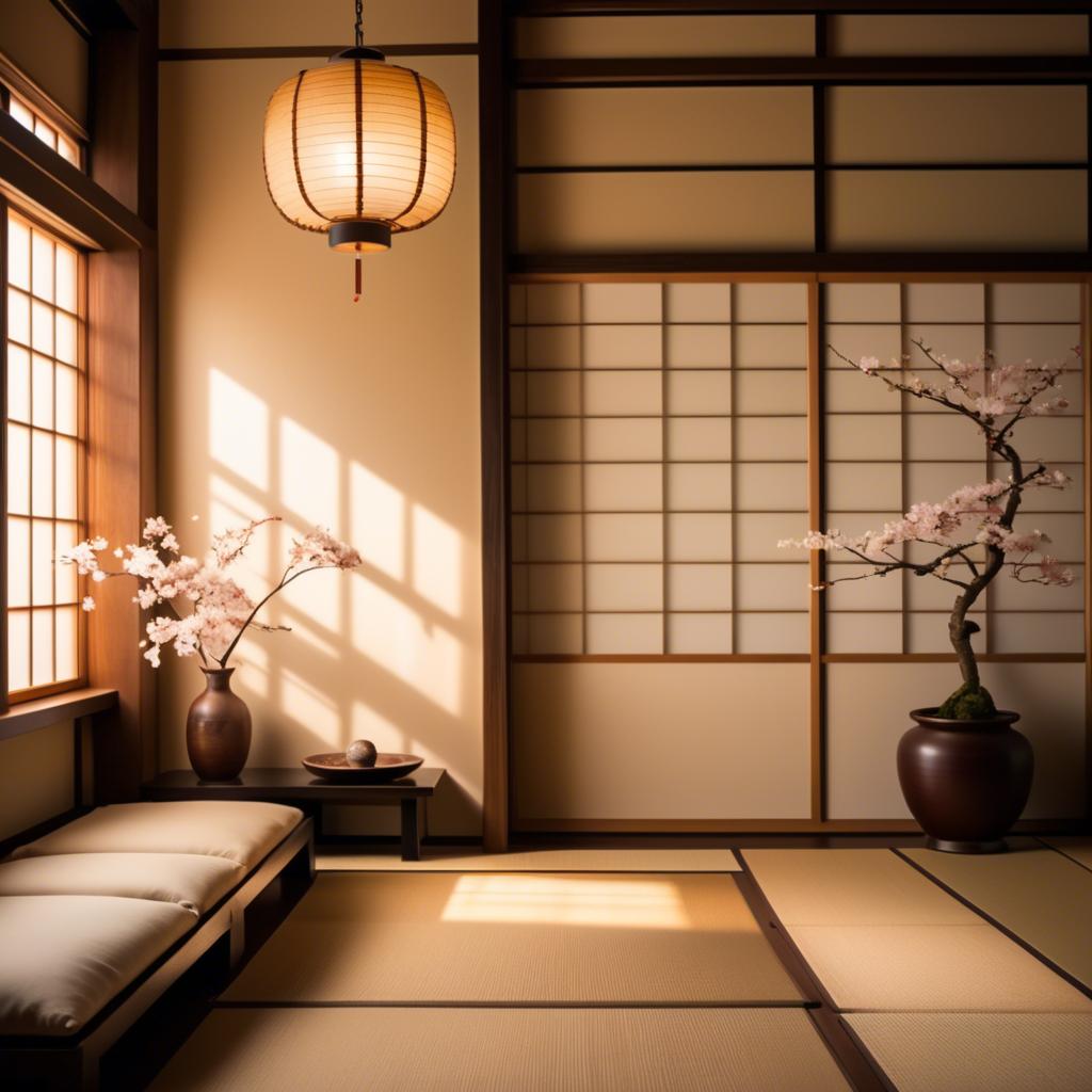 A stunning image of japanese elegance in warm lighting.