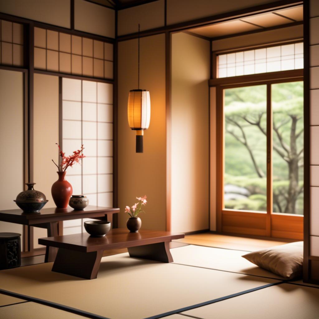 A stunning image of japanese elegance in warm lighting.
